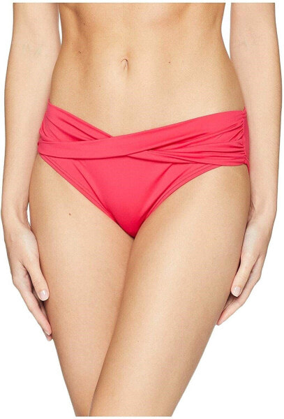 Tommy Bahama Womens 173035 High-Waist Twist Front Bikini Bottoms Cerise Size XS