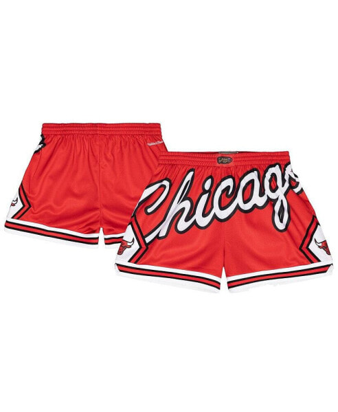 Women's Red Chicago Bulls Swingman Big Face 3.0 Basketball Shorts