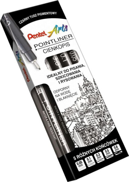 Cienkopis Pointliner 5 szt PENTEL