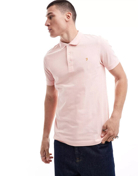 Farah short sleeve polo shirt in pink