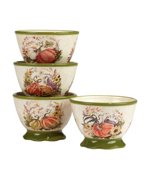 Harvest Morning Ice Cream Bowls Set, 4 Pieces