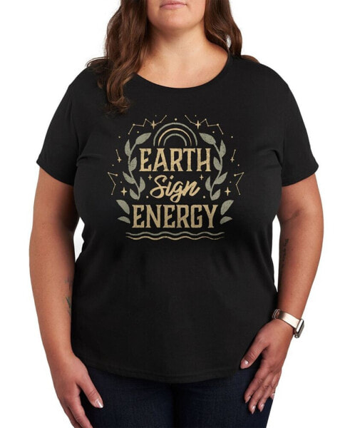 Earth Sign Energy Plus Size Graphic T-Shirt