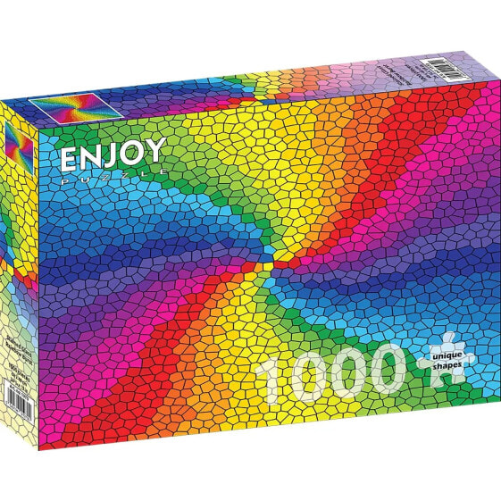 Puzzle Buntglas Regenbogen Burst