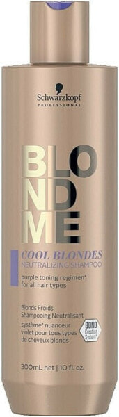 Neutralisierendes Shampoo für alle Haartypen - Schwarzkopf Professional BlondMe Cool Blondes Neutralizing Shampoo 300 ml