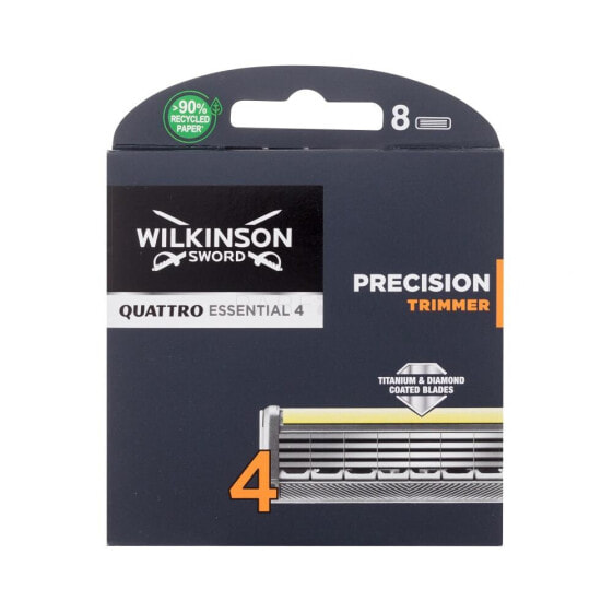 Wilkinson Sword Quattro Essential 4 Precision Trimmer 8 St. ersatzklinge für Herren Ersatzklinge 8 St.