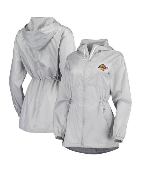 Women's Gray Los Angeles Lakers Flashback Full-Zip Jacket