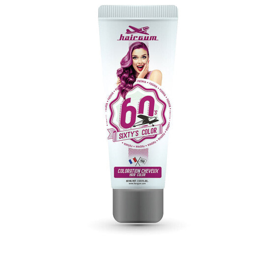 Hairgum Sixty's Color Fuchsia Полуперманентная краска придающая блеск волосам, оттенок фуксий 60 мл