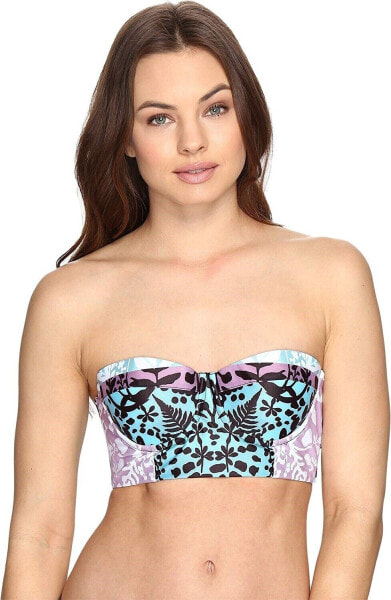 Mara Hoffman Women's 173849 Verbena Sage Multi Lace-Up Bustier Size XS