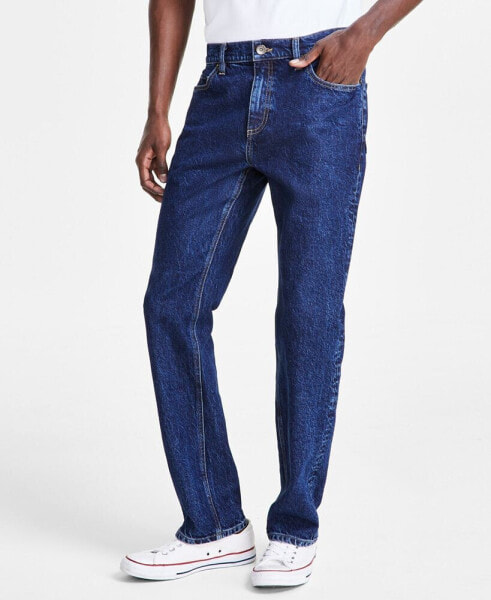 Men's Straight Fit Indigo Blue Jeans