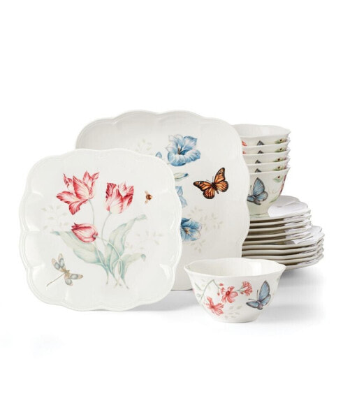 Butterfly Meadow Square 18 Pc. Dinnerware Set, Service for 6, Created for Macy's