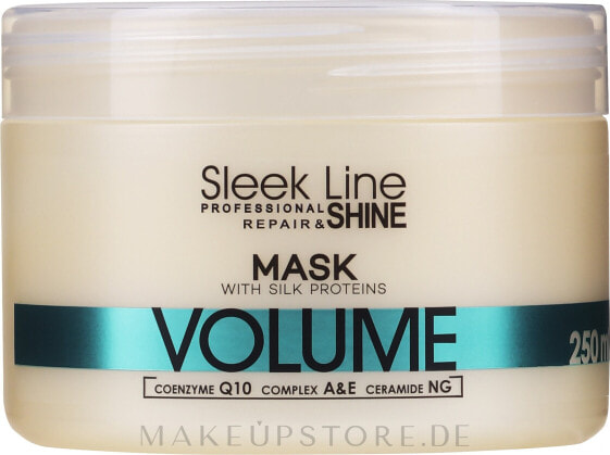 Haarmaske für mehr Volumen mit Seidenproteinen - Stapiz Sleek Line Volume Hair Mask 250 ml