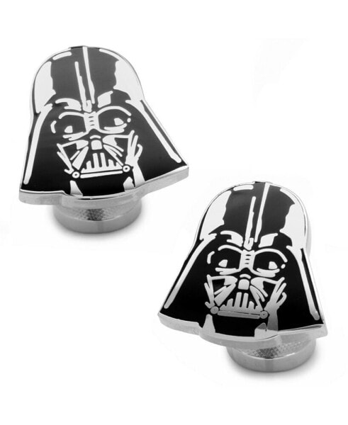 Recessed Matte Darth Vader Head Cufflinks