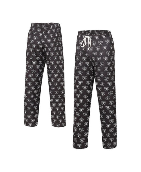 Women's Black Las Vegas Raiders Gauge Allover Print Sleep Pants