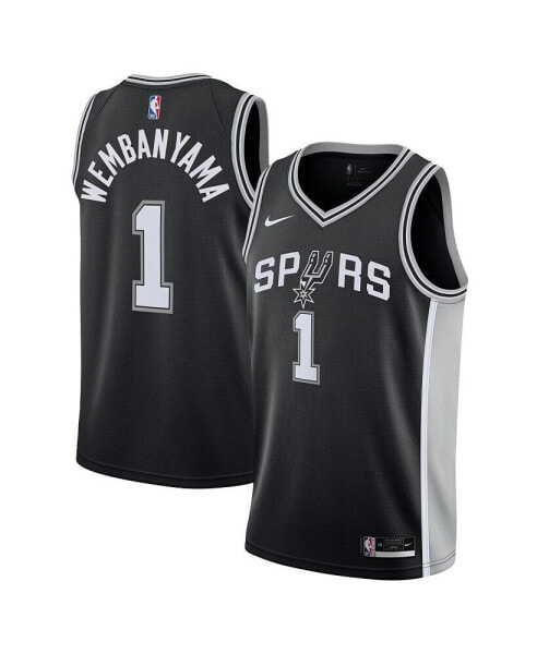 Big Boys Victor Wembanyama Black San Antonio Spurs Swingman Jersey - Icon Edition