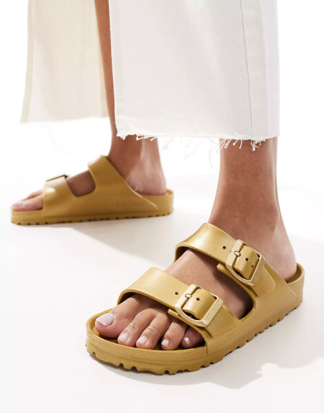 Birkenstock Arizona EVA sandals in gold