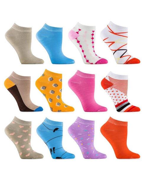 Женские носки Gallery Seven womens Multicolor Ankle Socks 12 Pack