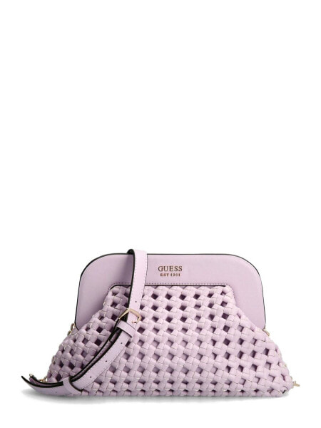 Guess Tasche Clutch sicilia geflochten Lilac WG849017