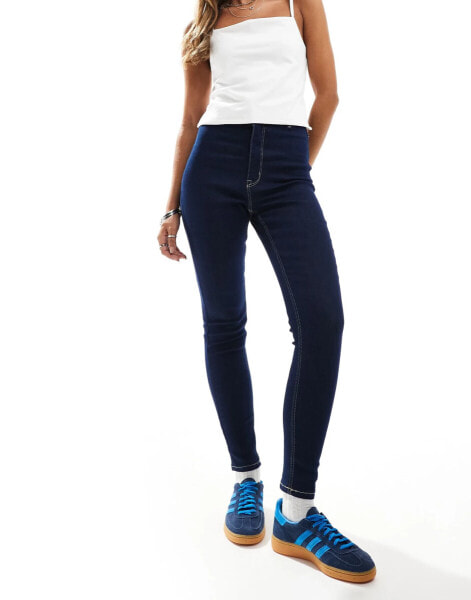 Pimkie skinny high waisted jeans in indigo