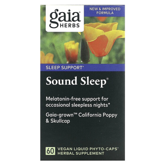 Gaia Herbs, Sound Sleep, средство для здорового сна, 120 веганских капсул Phyto-Cap с жидкостью