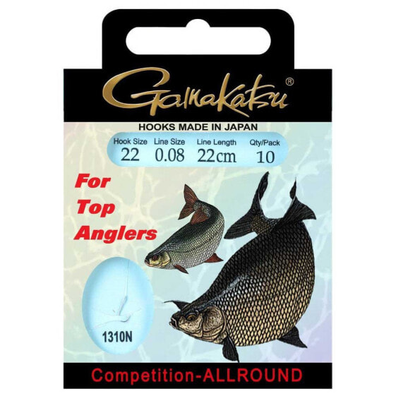 GAMAKATSU Booklet Allround 1310N Tied Hook 0.080 mm