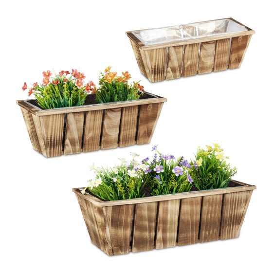 Blumenkasten Holz 3er Set