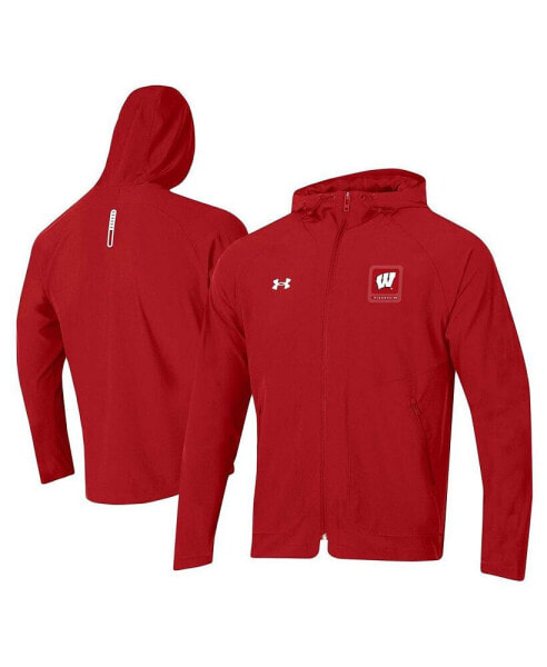 Men's Red Wisconsin Badgers Unstoppable Raglan Full-Zip Jacket