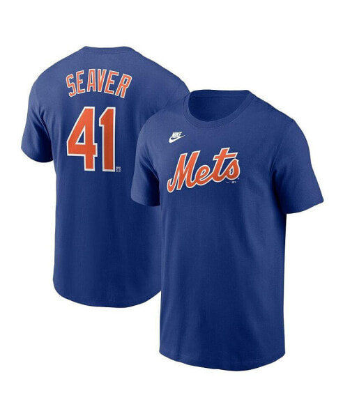 Men's Tom Seaver Royal New York Mets Cooperstown Collection Fuse Name Number T-Shirt