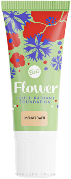 Foundation-Creme für das Gesicht - Bell Blossom Meadow Flower Touch Radiant Foundation 02 - Sunflower