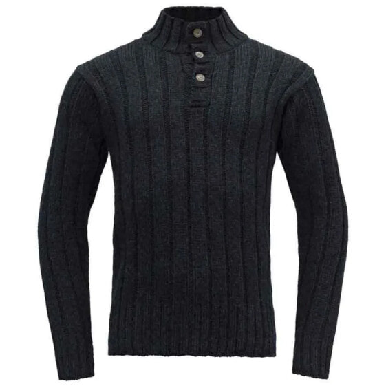 DEVOLD OF NORWAY Nansen Wool Button Neck sweater