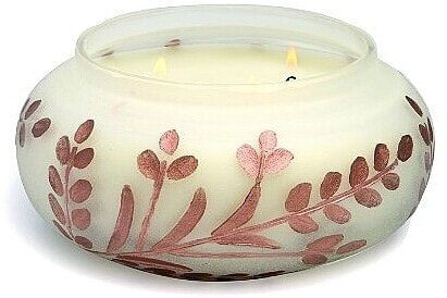 Duftkerze im Glas - Paddywax Cypress & Fir Frosted White Glass Metallic Etching Candle 255 g