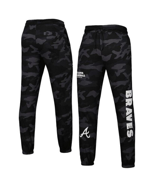 Men's Black Atlanta Braves Camo Jogger Pants