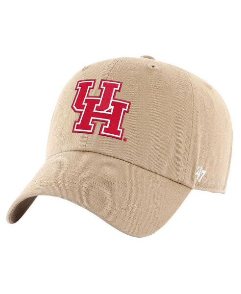 Men's Khaki Houston Cougars Clean Up Adjustable Hat