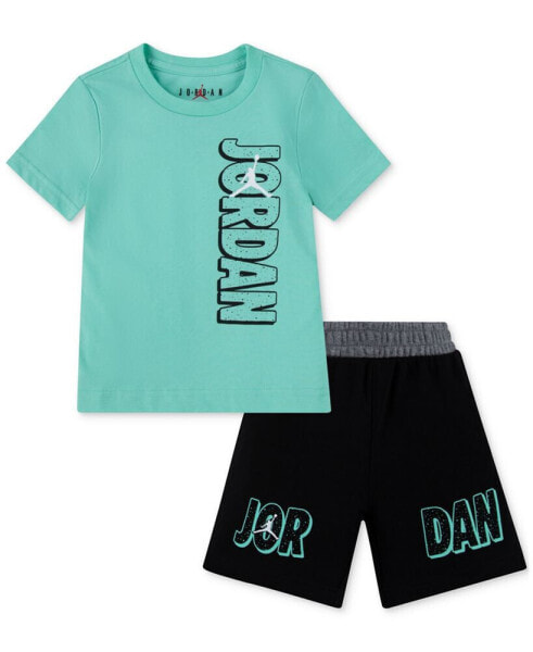 Little Boys Rise Graphic T-Shirt & French Terry Shorts, 2 Piece Set