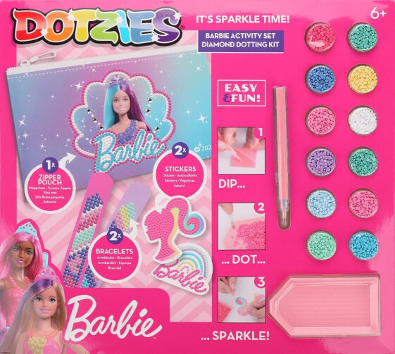 DIAMOND DOTZ Diamond Dotz Barbie Activity Diamentowa Mozaika Zestaw DTZ10011