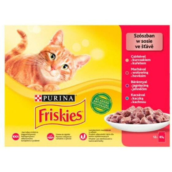 Корм для котов Purina Friskies Mix Курица Телятина Мясо ягненка утка 12 x 85 g