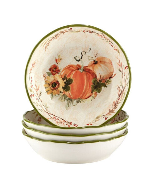 Harvest Morning Soup Bowls Set, 4 Pieces