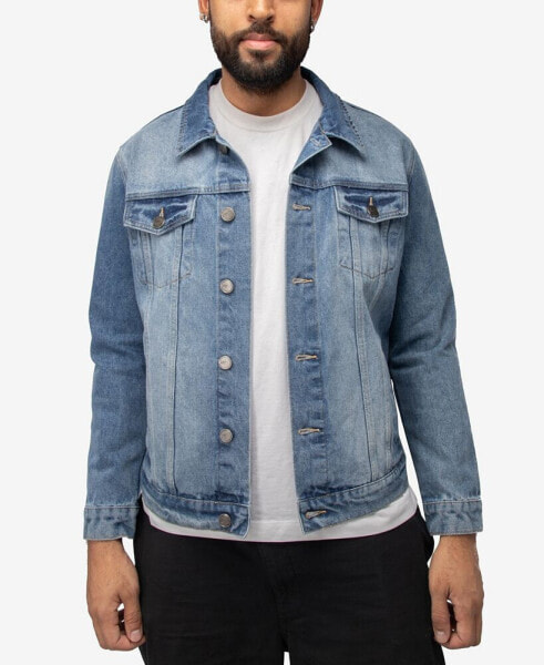 Men's Graphic Rhinestone Denim Jacket