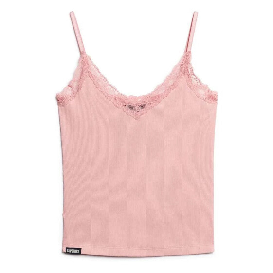 SUPERDRY Essential Lace Trim Cami sleeveless T-shirt