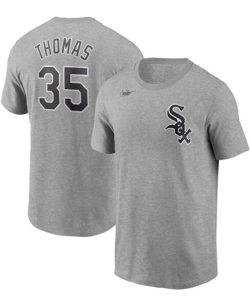 Men's Frank Thomas Gray Chicago White Sox Cooperstown Collection Name and Number T-shirt