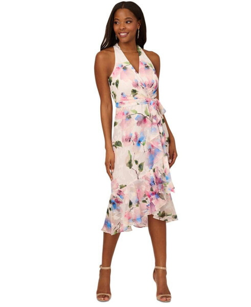 Women's Printed High-Low Ruffle Dress