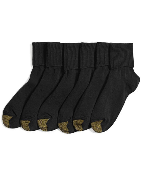 Женские носки Gold Toe womens 6-Pack Casual Turn Cuff Socks, Also Available In Extended Sizes