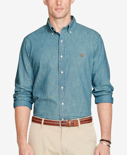 Men's Long Sleeve Classic-Fit Chambray Shirt