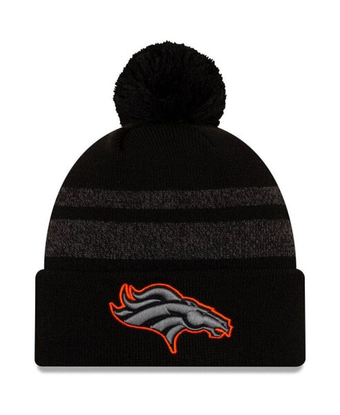 Men's Black Denver Broncos Dispatch Cuffed Knit Hat with Pom