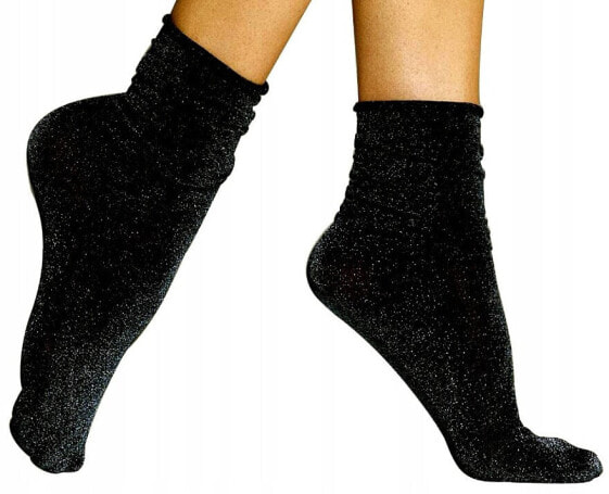 Socken für Frauen Flavia nero / argento lurex