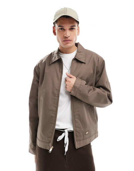 Dickies – Eisenhower – Gefütterte Jacke in Braun