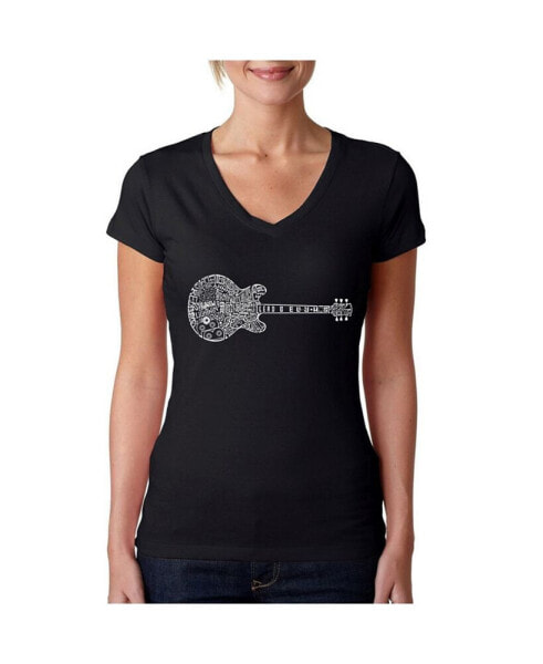 Women's Word Art V-Neck T-Shirt - Blues Legends