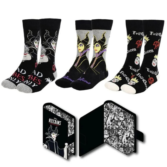 CERDA Disney Villains 3-Piece Sock Pack