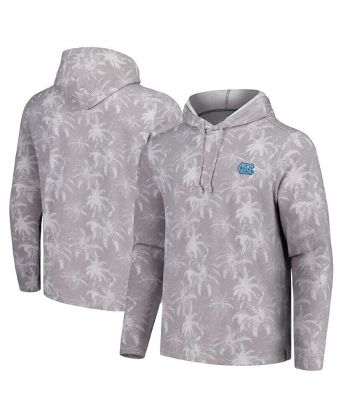 Men's Gray North Carolina Tar Heels Palm Frenzy Hoodie Long Sleeve T-shirt