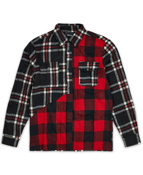 Men's Spliced Long Sleeves Overshirt