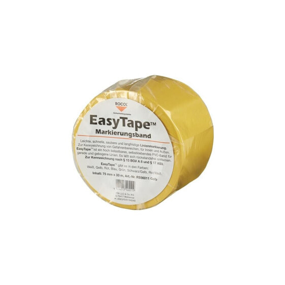 Rocol Bodenmarkierungsband Easy Tape PVC gelb Länge 33 m Breite 75 mm